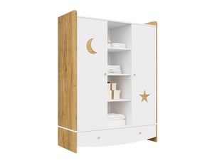 Armoire 2 porte(s) battante 1 tiroir(s) <strong>LEYTN</strong> <strong></strong> coloris bicolore largeur 120 cm