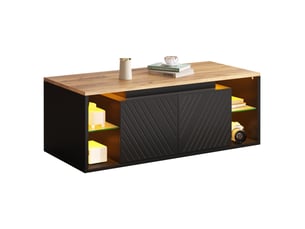 Table basse rectangulaire coloris noir OKWISH - 50 cmx100 cm
