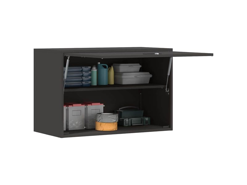  Armoire murale salon, meuble de rangement pour garage noir 80 x 40 x 53 cm  - Conforama C
