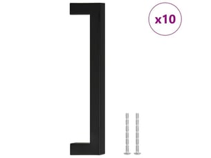 Boutons d'armoire, 10 unités, noirs, en acier inoxydable cfe9585005
