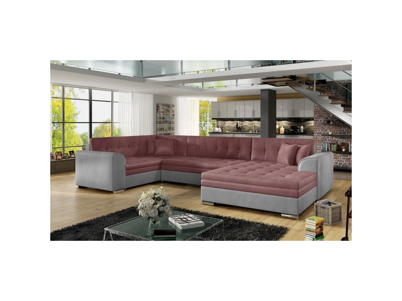  Canapé d'angle convertible panoramique damario - angle canapé - droit, couleur canapé - monolith 63-monolith 84  - Conforama A