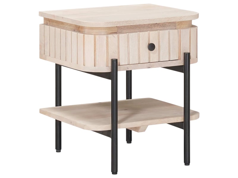  Table de chevet - cabinet de chevet - table de nuit faite main blanc 40 x 35 x 45 cm  - Conforama C