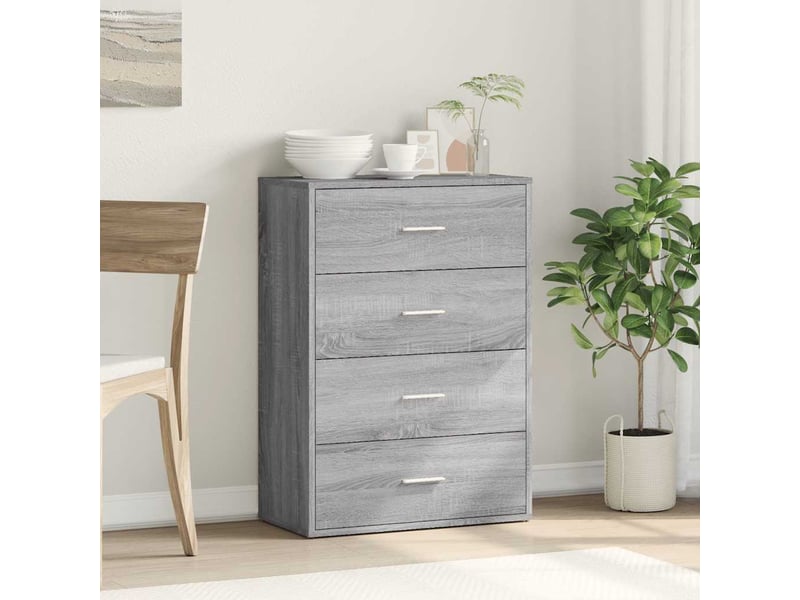  Buffet - bahut - meuble de rangement sonoma gris 60x31x84 cm bois d'ingénierie  - Conforama C