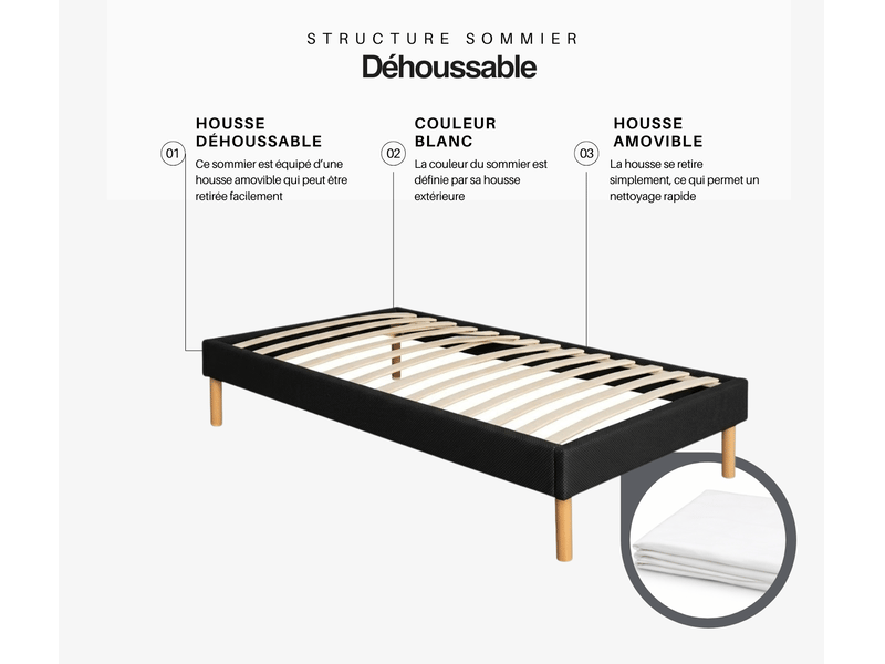 Ensemble sommier tapissier et matelas 80x190 cm - couleur : blanc - matelas latex accueil moelleux gregblanc-marie-80x190-blanc - Conforama E