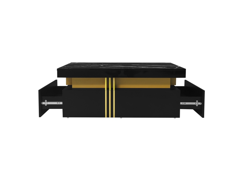 Ensemble meuble tv mural noir, table basse et meuble tv, combinaison de rangement multifonctionnelle - Conforama D