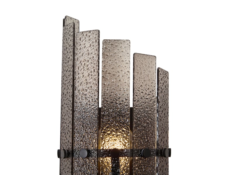  Design wandlamp zwart met smoke glas - versailles  - Conforama B
