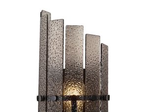 Applique murale design noire avec verre fumé - versailles