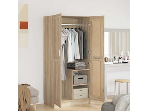 Garde-robe chambre, armoire de rangement chêne sonoma 82,5x51,5x180 cm bois d’ingénierie