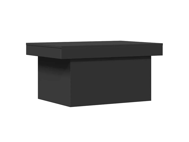  Table basse | table de salon noir 80x55x40 cm bois d'ingénierie  - Conforama A