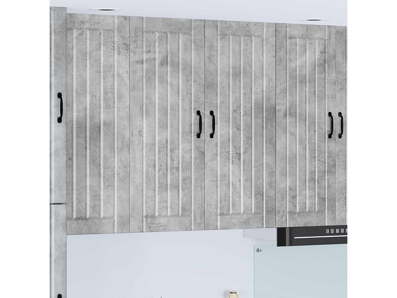  Meuble mural de cuisine, armoire de cuisine gris béton 80x31x100cm shl9621  - Conforama B