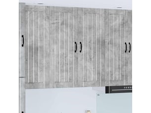 Meuble mural de cuisine, armoire de cuisine gris béton 80x31x100cm shl9621