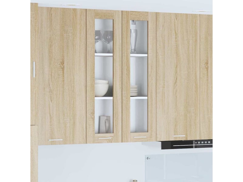 Meuble de rangement cuisine, armoire suspendue chêne sonoma 60x31x100cm shl5802 - Conforama B