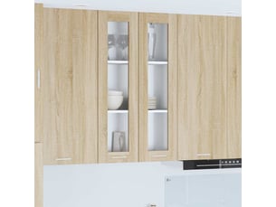 Meuble de rangement cuisine, armoire suspendue chêne sonoma 60x31x100cm shl5802