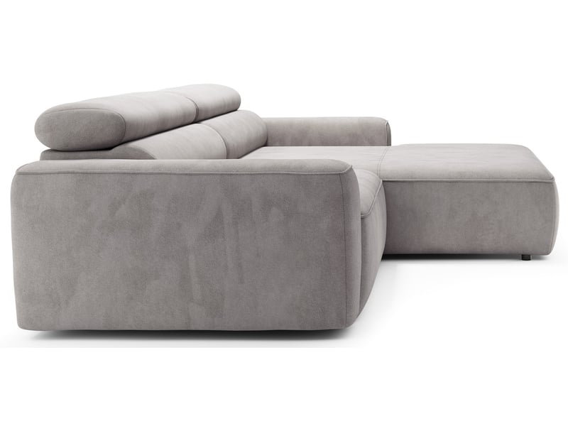  Selsey fando - canapé d'angle - 252 cm - velours gris Fando - Conforama E