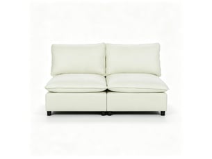 Canapé 2 places, canapé de salon, assise spacieuse, sans accoudoirs, coussins épais, design moderne, pour salon, 146 cm