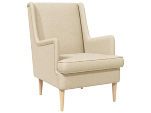 Fauteuil fixe VIDAXL  Tissu beige
