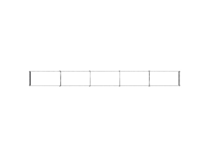 Jardinière - jardin surélevé argenté 400 x 40 x 24 cm galvanisé  - Conforama E