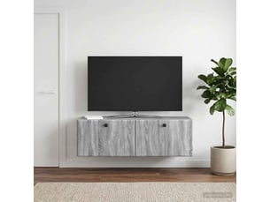 Meuble tv coloris gris 98 cm <strong></strong>  <strong></strong>
