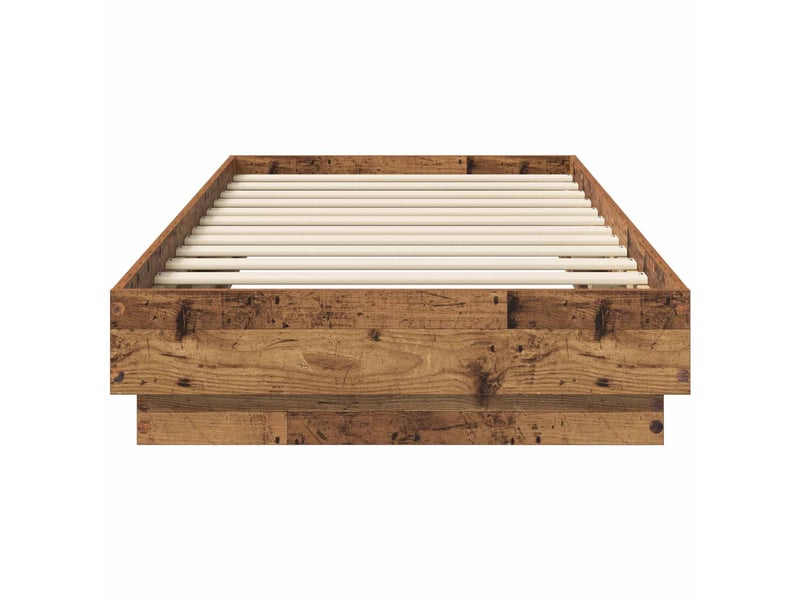  Lit simple- lit adulte -  cadre de lit au sol bois ancien 80 x 200 cm bois d'ingénierie  - Conforama C