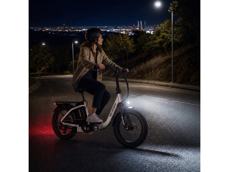  Vélo électrique pliable cadre ouvert wildeway fw11s, 48v 35ah, pneus 20, blanc  - Conforama E