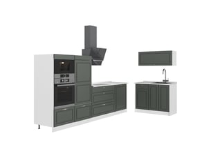 Vicco cuisine, vert or campagneblanc, 380cm, pt marbre