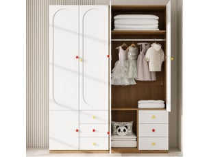 Armoire 2 porte(s) <strong></strong> <strong>OPULERANE TRADING LTD</strong> coloris blanc largeur 166 cm