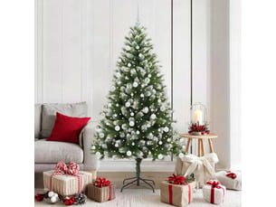 Sapin de noël - arbre de noël artificiel avec neige artificielle 300 led