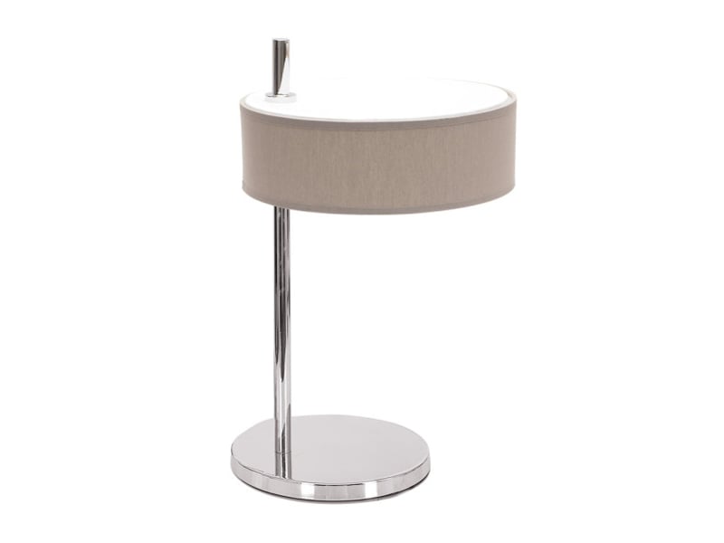  Lampe à poser fabrilamp haiti e14 coloris chromé pierre 37 x 22 x 26 cm 051971015 - Conforama A