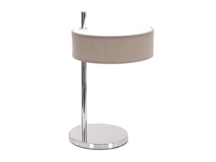 Lampe à poser fabrilamp haiti e14 coloris chromé pierre 37 x 22 x 26 cm