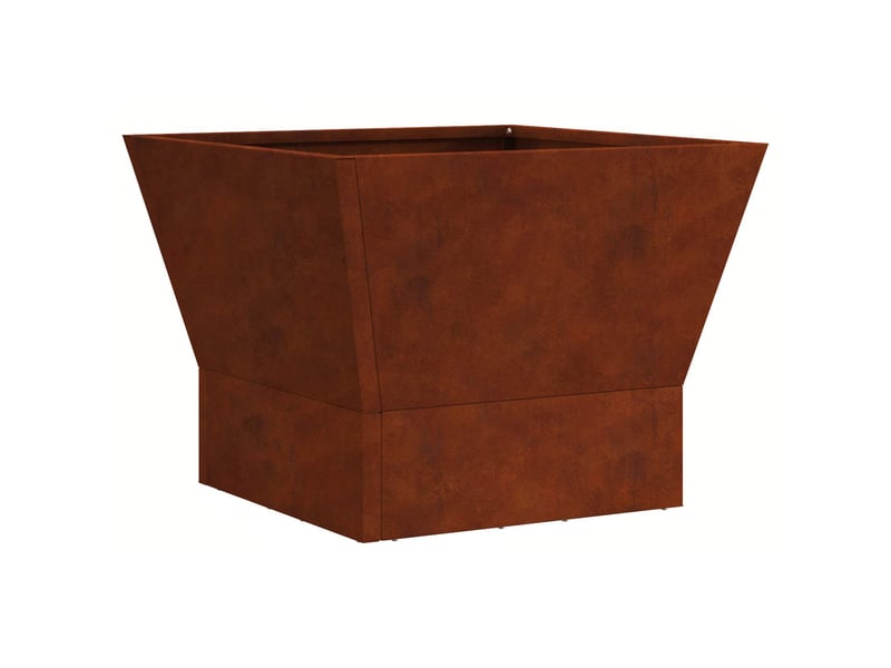  Brasero exterieur, foyer camping rouillé 40x40x35 cm acier patiné  - Conforama A