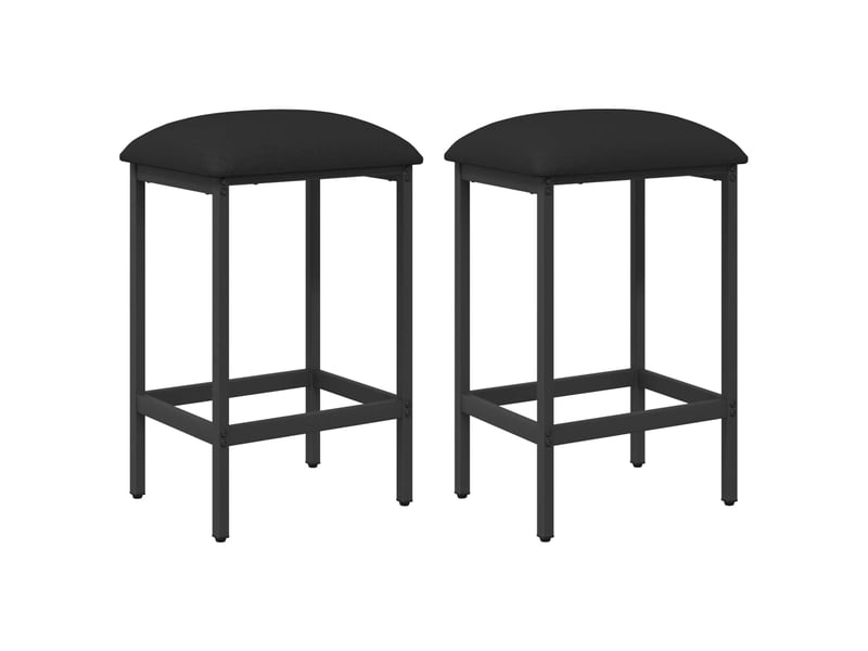  Lot de 2 tabouret de bar, chaise de bar noir 40x32x74 cm bois d'ingénierie shl84484  - Conforama A