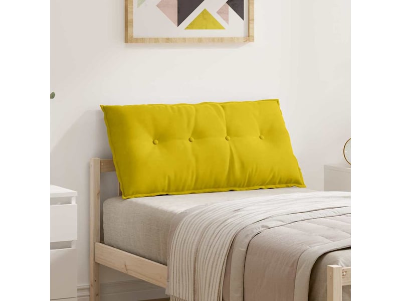  Coussin de dos, coussin de dossier jaune 100 x 50 cm tissu en velours côtelé cf54749  - Conforama B
