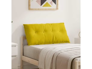 Coussin de dos, coussin de dossier jaune 100 x 50 cm tissu en velours côtelé cf54749