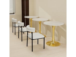 Table basse rond(e) coloris bicolore HAUSS SPOLE  - 70 cmx70 cm