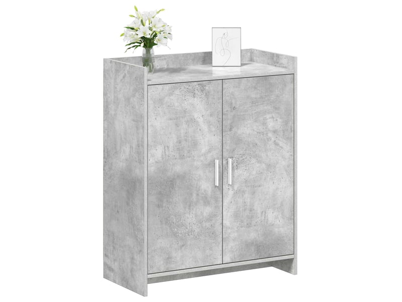  Meuble à chaussure, cabinet à chaussures avec stockage gris béton 73,5x36x92 cm shl2260  - Conforama C