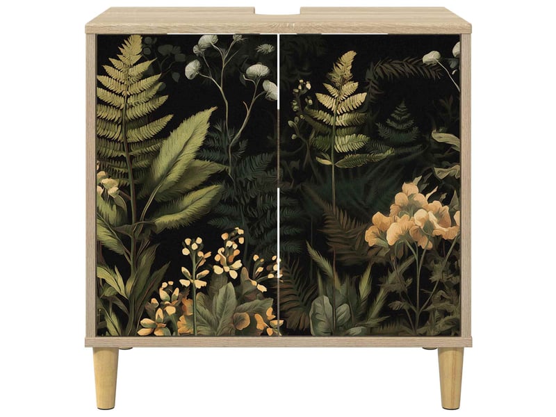  Armoire de salle de bain, meuble de rangement rhenen sonoma 60x40x60 cm  - Conforama E