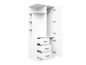 Armoire 2 porte(s) battante  3 tiroir(s) MAISENTIEL  coloris blanc largeur 70 cm