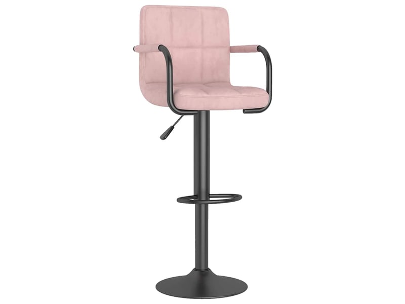  Lot de 2 tabouret de bar, chaise de bar rose velours shl31119  - Conforama C