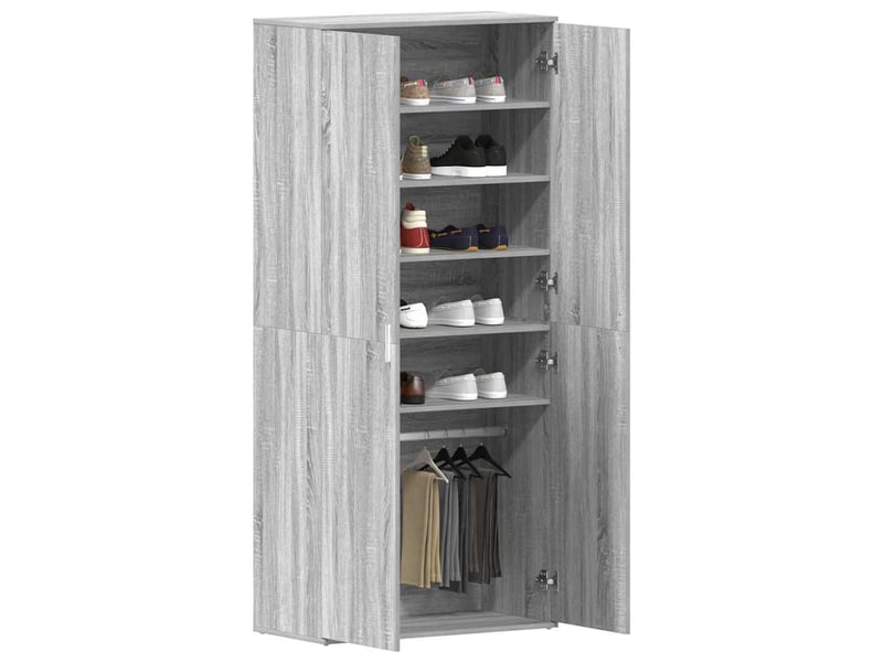 Meuble à chaussure, cabinet à chaussures 80x39x178 cm bois d'ingénierie shl9421 - Conforama C