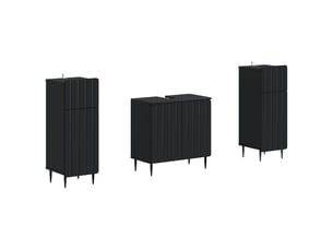 Ensemble de meuble de salle de bain 3 pièces zwolle noir cf63551