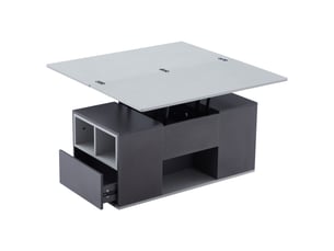 Table basse rectangulaire coloris gris <strong>MERAX</strong> <strong>table basse gris</strong> - 51 cmx100 cm