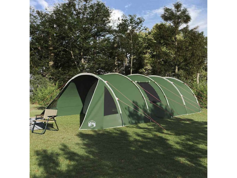  Tente tunnel, tente de camping 6-persoons 6 personne vert et blanc shl4263  - Conforama B