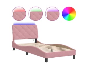 Lit simple 80x200 cm coloris rose