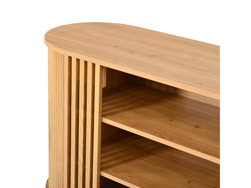  Buffet 120x40x80 cm rangement ouvert mdf naturel  - Conforama D