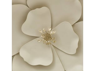Décoration murale flok 29x29cm beige