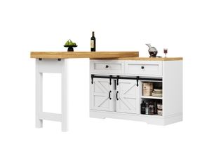 Îlot de cuisine, 120x40x72 cm, blanc