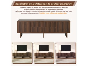 Meuble tv coloris bois foncé 180 cm <strong></strong>  <strong></strong>