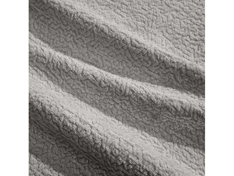  Canapé modulaire 4 places en tissu gris clair, accoudoirs élégants et coussins épais pour salon  - Conforama D