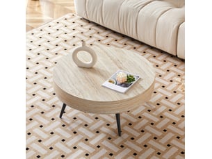 Table basse rond(e) coloris bicolore <strong>DESMIU</strong> <strong></strong>