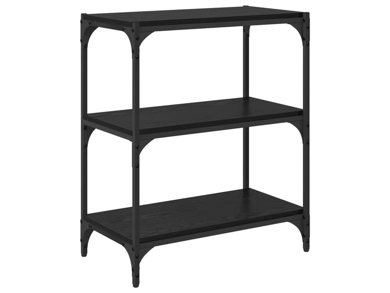  Bibliothèque, meuble de rangement salon chêne noir 60 x 33 x 70,5 cm  - Conforama A